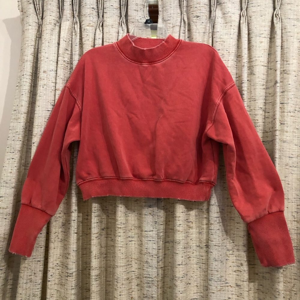 We The Free Nikki Distressed Cropped Sweatshirt
